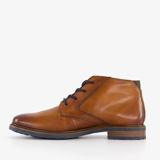 Leren heren veterschoenen cognac bruin