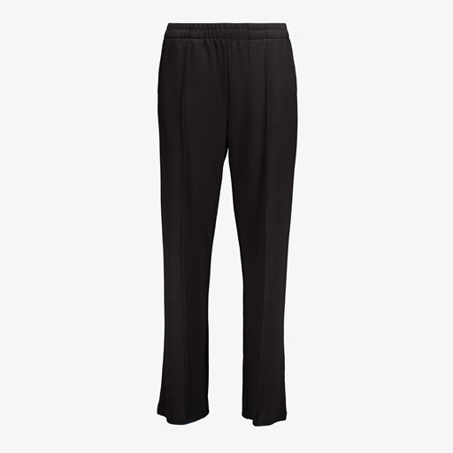 Dames pantalon zwart met pinstripe