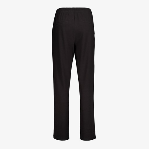 Dames pantalon zwart met pinstripe