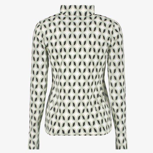 Dames coltrui groen met print