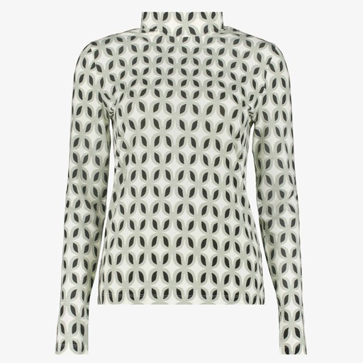 Dames coltrui groen met print