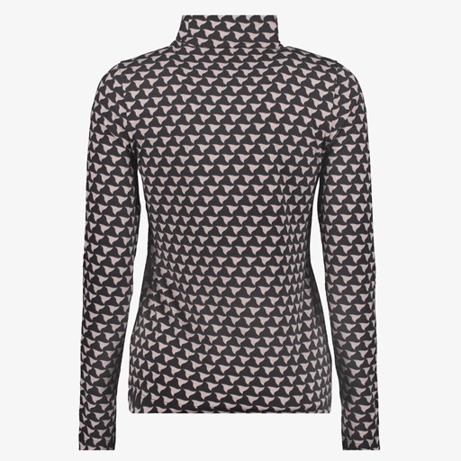 Dames coltrui zwart met beige print