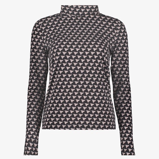Dames coltrui zwart met beige print