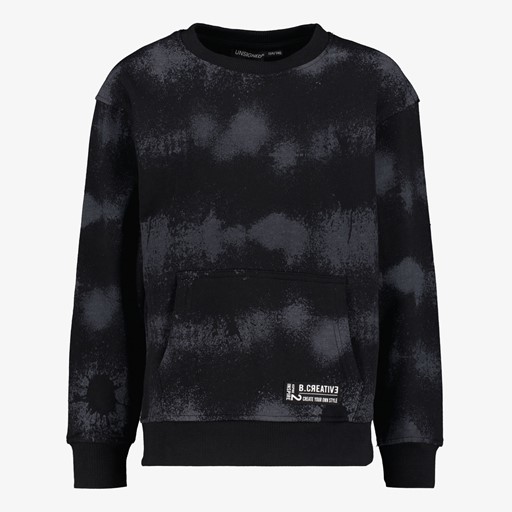Jongens sweater zwart grijs
