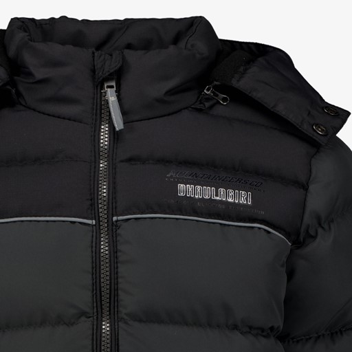 Gewatteerde jongens winterjas zwart