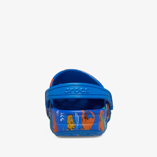 Baya Clog kinder klompen blauw dino