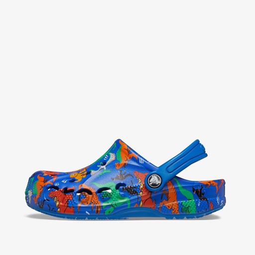 Baya Clog kinder klompen blauw dino