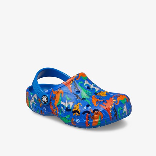 Baya Clog kinder klompen blauw dino