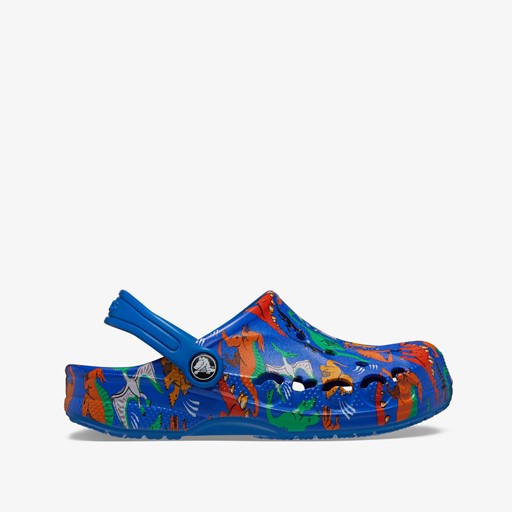 Baya Clog kinder klompen blauw dino