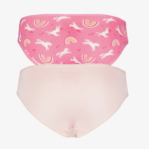2-pack meisjes hipsters unicorn roze