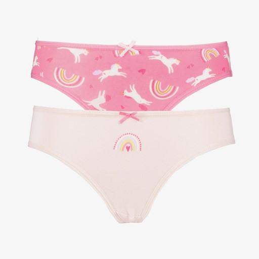 2-pack meisjes hipsters unicorn roze