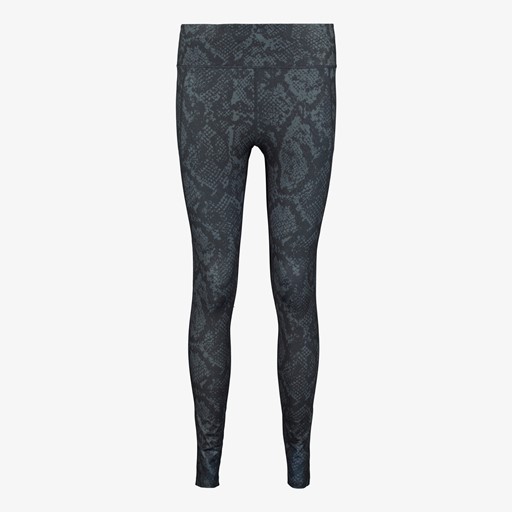 Dames sportlegging slangenprint grijs