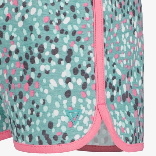 Meisjes sweat short met stippen blauw