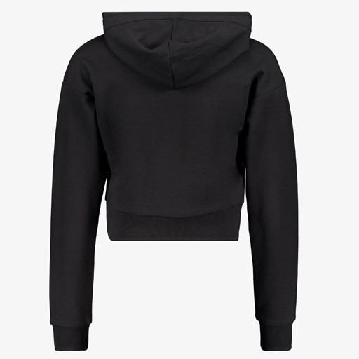 Cropped meisjes hoodie zwart
