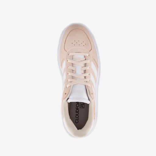 Breaknet suède dames sneakers roze wit