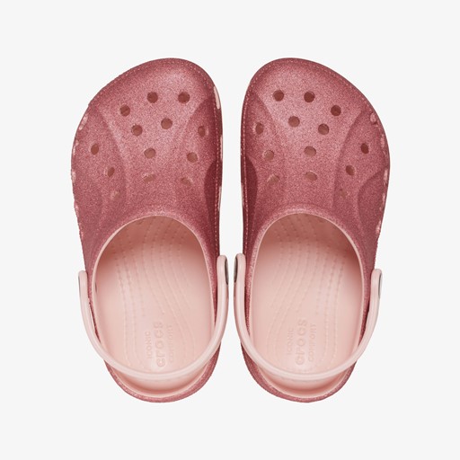 Baya Clog kinder klompen roze glitter