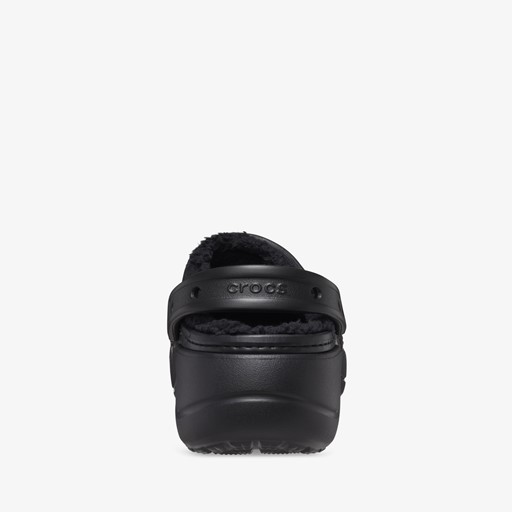 Baya Platform Lined dames klompen zwart