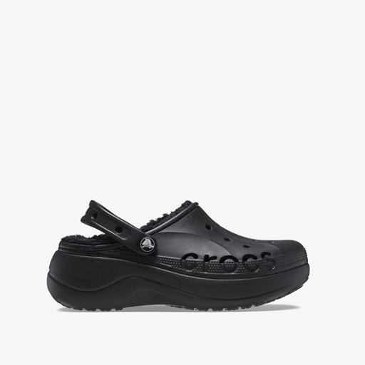 Baya Platform Lined dames klompen zwart