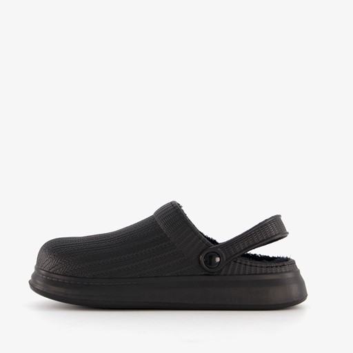 Dames tuinklompen gevoerd zwart