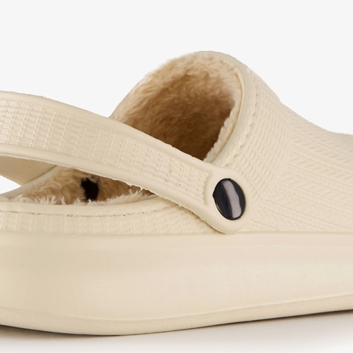Dames tuinklompen gevoerd beige