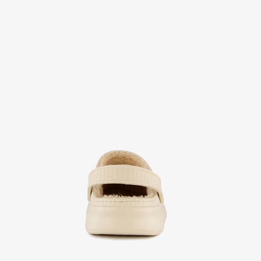 Dames tuinklompen gevoerd beige