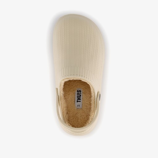 Dames tuinklompen gevoerd beige