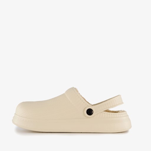 Dames tuinklompen gevoerd beige