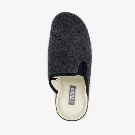 Heren pantoffels grijs