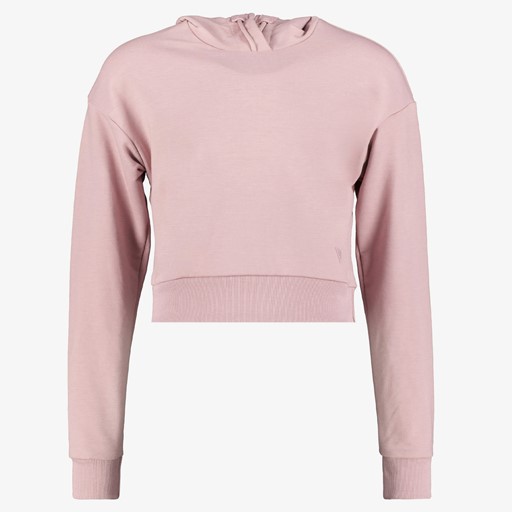Cropped meisjes hoodie lichtroze