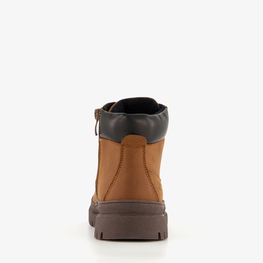 Jongens veterboots cognac bruin