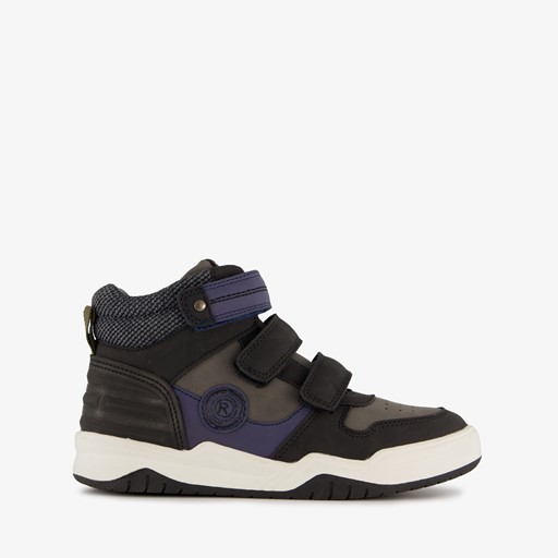 Hoge jongens sneakers zwart blauw