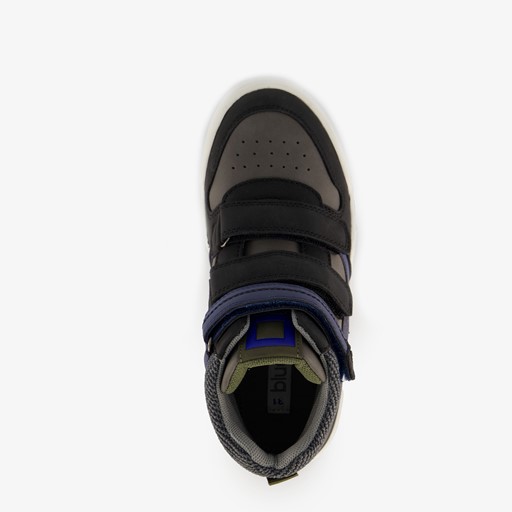 Hoge jongens sneakers zwart blauw