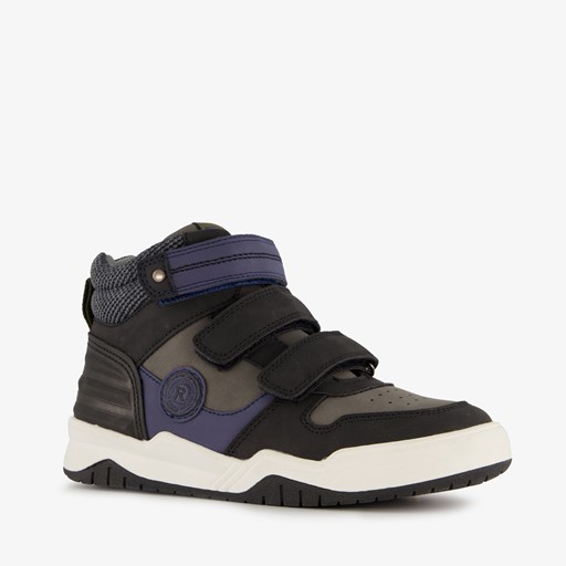 Hoge jongens sneakers zwart blauw