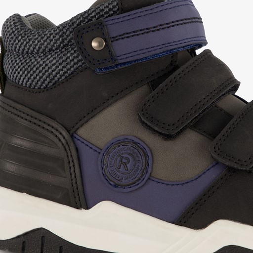 Hoge jongens sneakers zwart blauw