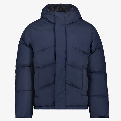 Gewatteerde heren winterjas blauw