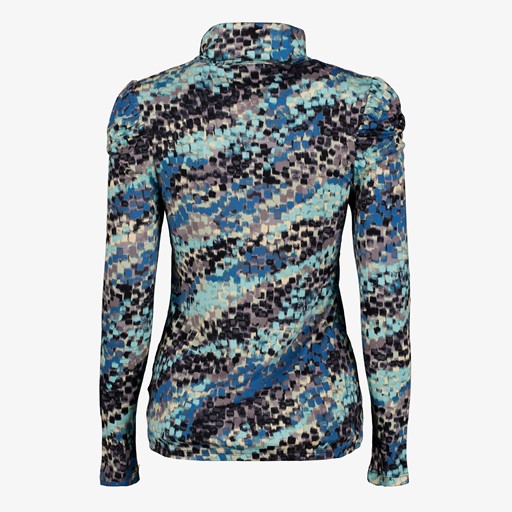 Dames coltrui met print blauw zwart