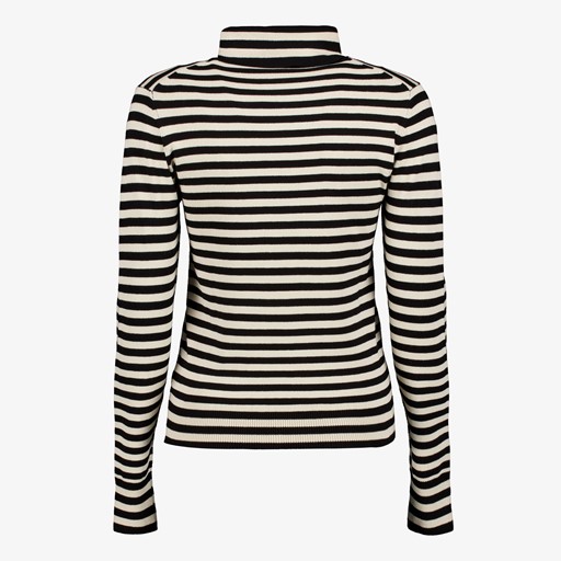 Dames coltrui met strepen beige zwart
