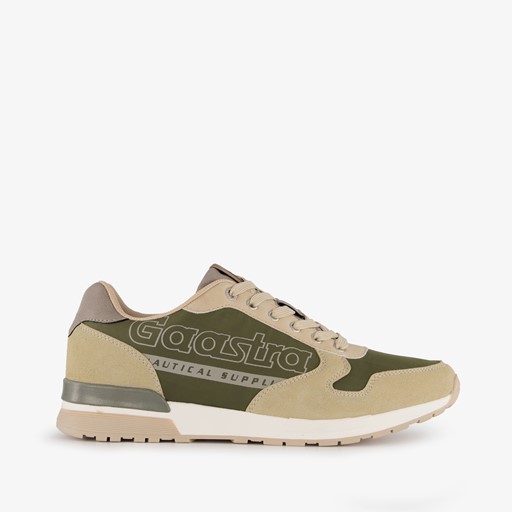 Heren sneakers beige groen