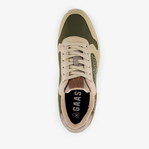 Heren sneakers beige groen