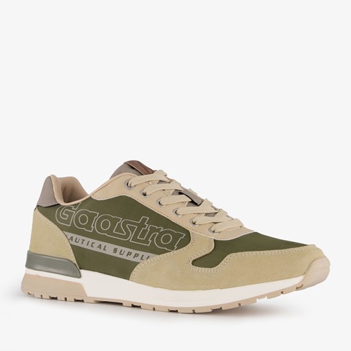 Heren sneakers beige groen