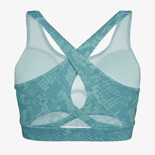 Dames sport BH blauw met print