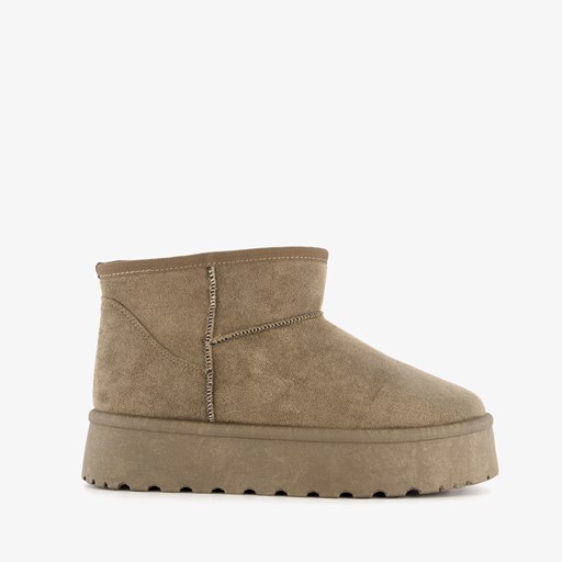 Gevoerde enkellaarsjes met platformzool