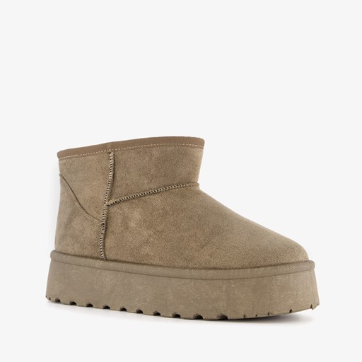 Gevoerde enkellaarsjes met platformzool