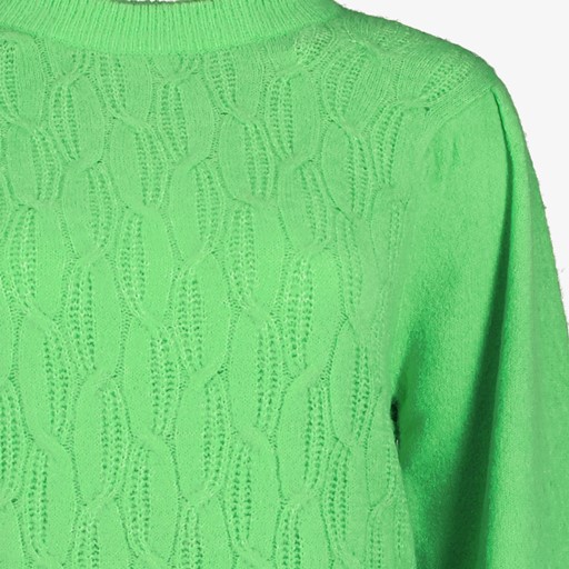 Gebreide dames trui felgroen