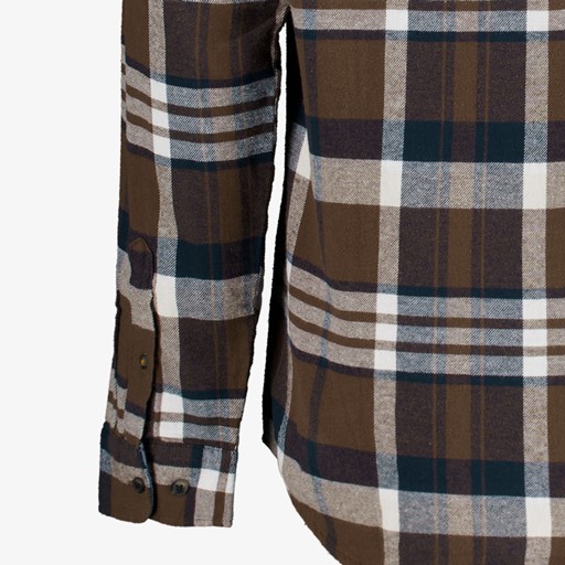 Geruit heren overhemd bruin