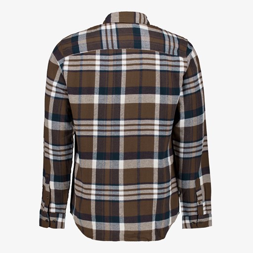 Geruit heren overhemd bruin