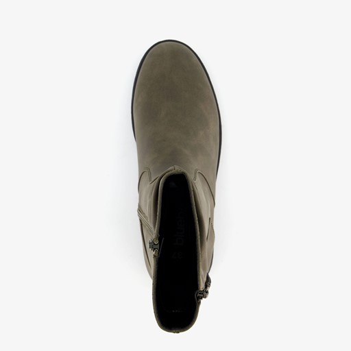 Dames enkellaarsjes olijfgroen