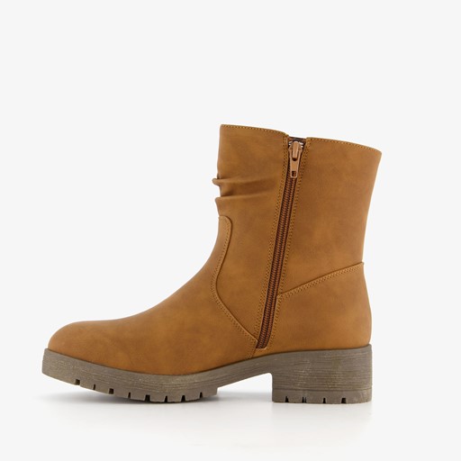 Dames enkellaarsjes cognac