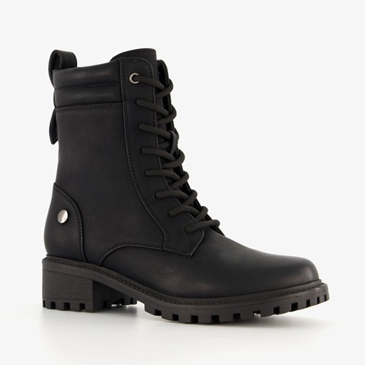 Dames veterboots zwart