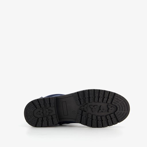 Dames enkellaarsjes donkerblauw